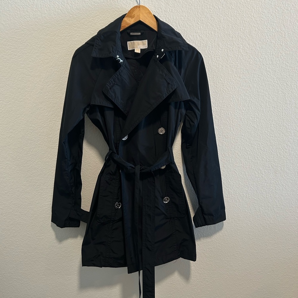Michael Kors Black Belted Trench Coat